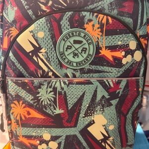 NWT Puerto Rico Themed Insulated Multicolor Backpack